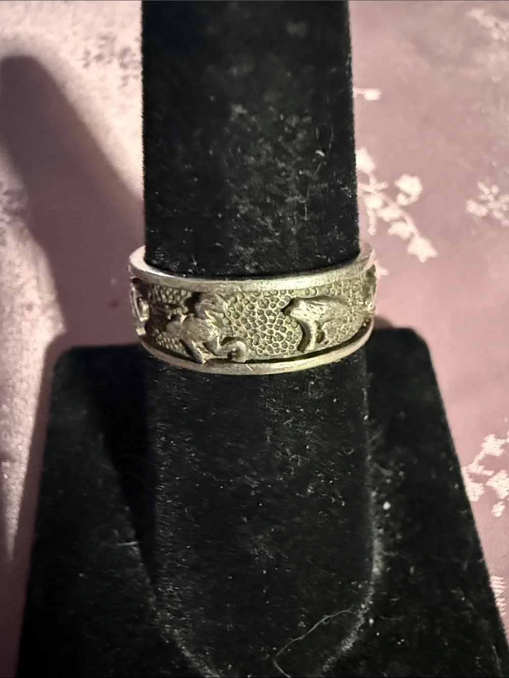 Sterling Silver frog Motif Band Ring